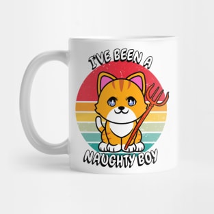 Cute orange Cat is a naughty boy Mug